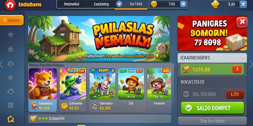 Tampilan antarmuka permainan yang menarik.