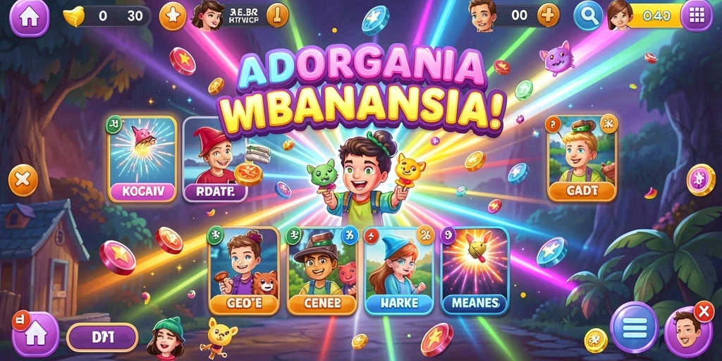 Tampilan awal yang menawan dengan karakter siap berpetualang.