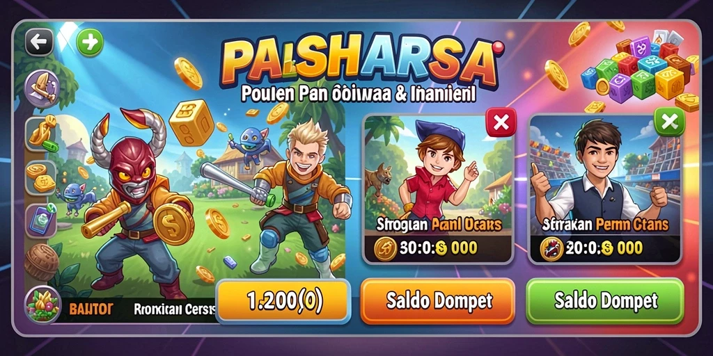 Screenshot menunjukkan tampilan menu utama yang menarik.