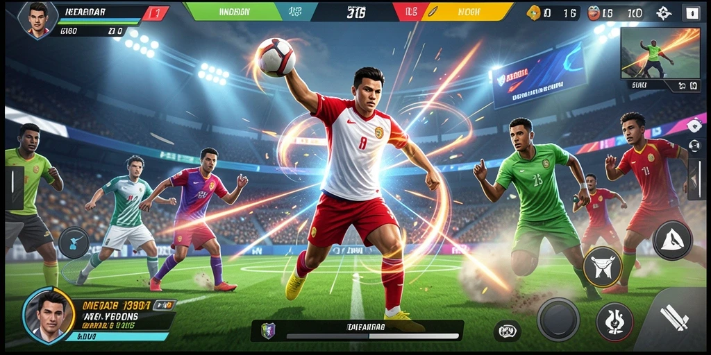 Menampilkan karakter utama yang siap berpetualang.